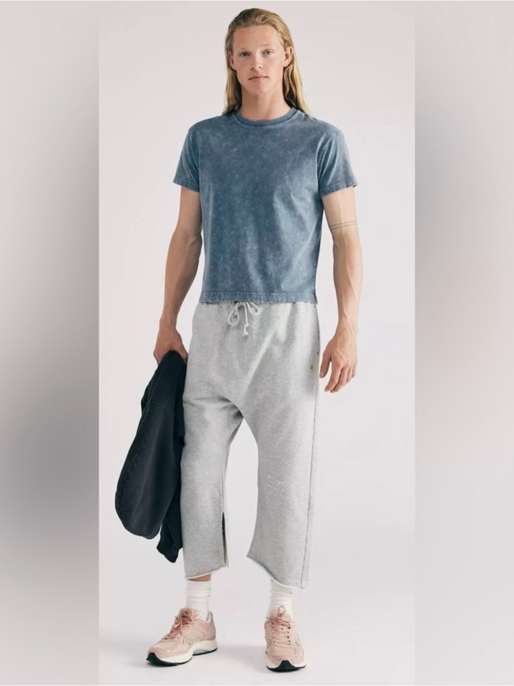 NWT! UO x Champion Reverse Weave Unisex Sweat pant Loungewear Active Crop Gray X